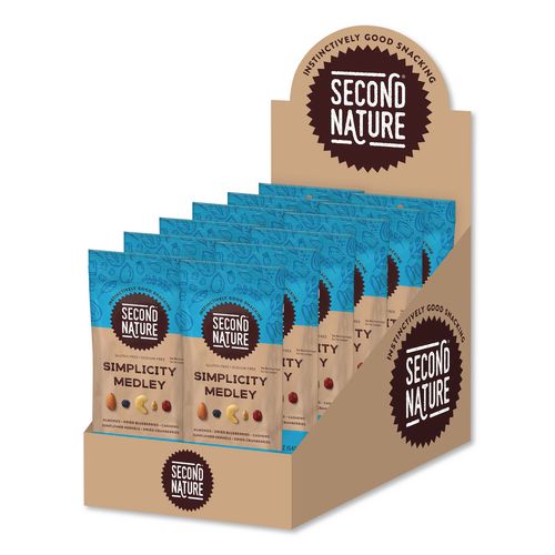 Image of Second Nature® Simplicity Medley Trail Mix, 2.25 Oz Bag, 12 Bags/box