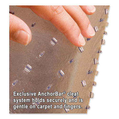 Image of ES Robbins® EverLife Light Use Chair Mat for Flat to Low Pile Carpet, Rectangular with Lip, 45 x 53, Clear