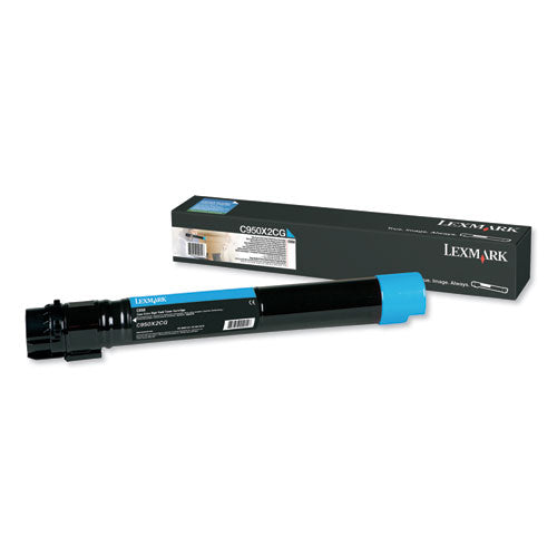 Image of Lexmark C950x2cg Extra High-Yield Toner, 22,000 Page-Yield, Cyan