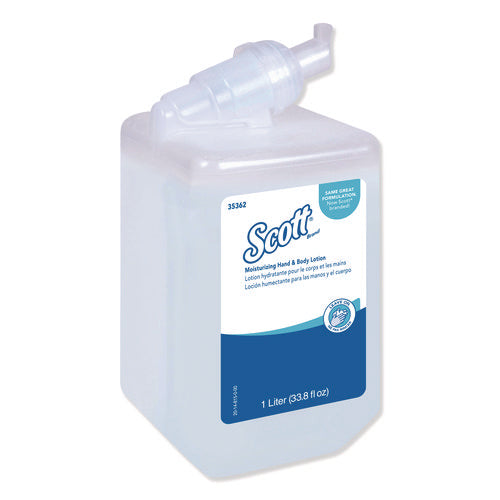 Image of Scott® Moisturizing Hand and Body Lotion, 1 L Bottle. Fresh Scent