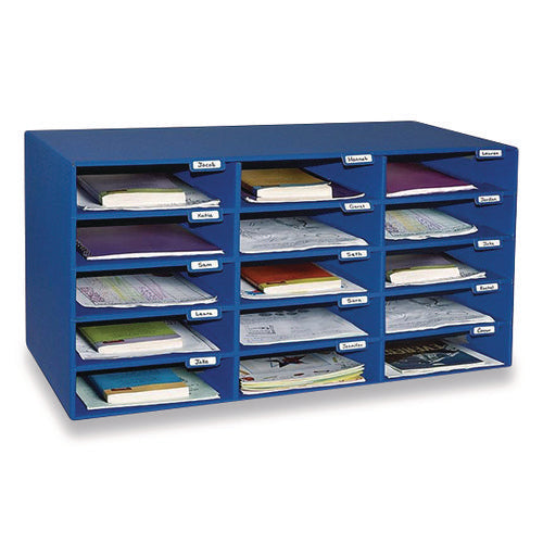 Image of Pacon® Classroom Keepers Corrugated Mailbox, 31.5 X 12.88 X 16.38, Blue