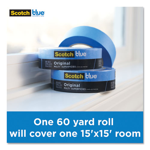 Image of ScotchBlue Original Multi-Surface Painter's Tape, 3" Core, 2" X 60 Yds, Blue