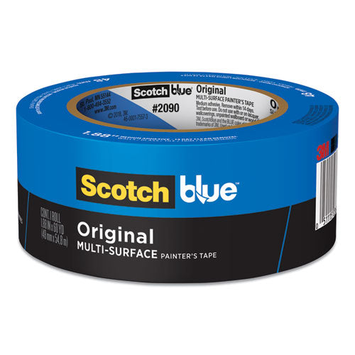 Image of ScotchBlue Original Multi-Surface Painter's Tape, 3" Core, 2" X 60 Yds, Blue