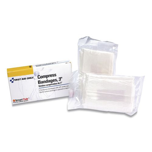 Image of First Aid Only Compress Bandages, 3 X 2, 2/box