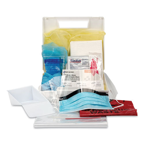 Image of First Aid Only Bloodborne Pathogen Spill Clean Up Kit With Cpr Pack, 31 Pieces, Plastic Case