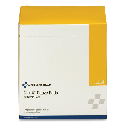 Image of First Aid Only Sterile Gauze Pads, 4 X 4, 50/box