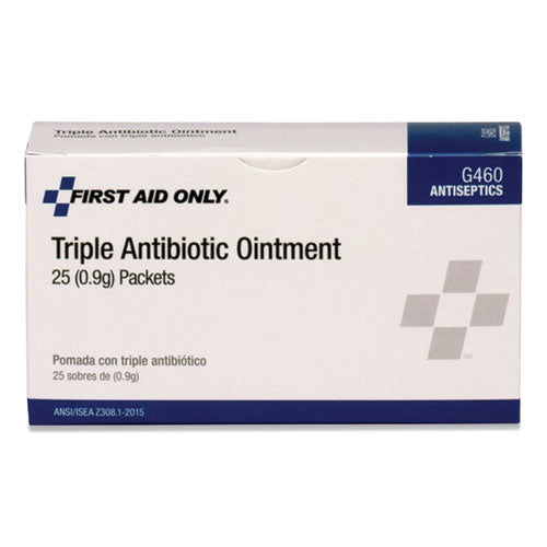 Image of First Aid Only Triple Antibiotic Ointment, 0.03 Oz Packet, 25/box