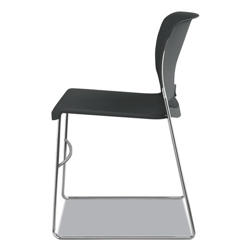Image of HON® Olson Stacker High Density Chair, Supports Up to 300 lb, 17.75" Seat Height, Lava Seat, Lava Back, Chrome Base, 4/Carton