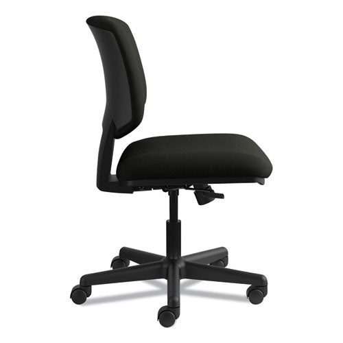 Image of HON® Volt Series Leather Task Chair With Synchro-Tilt, Supports Up To 250 Lb, 18" To 22.25" Seat Height, Black