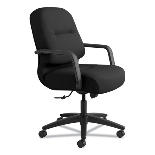 Image of HON® Pillow-Soft 2090 Series Managerial Mid-Back Swivel/tilt Chair, Supports Up To 300 Lb, 17" To 21" Seat Height, Black