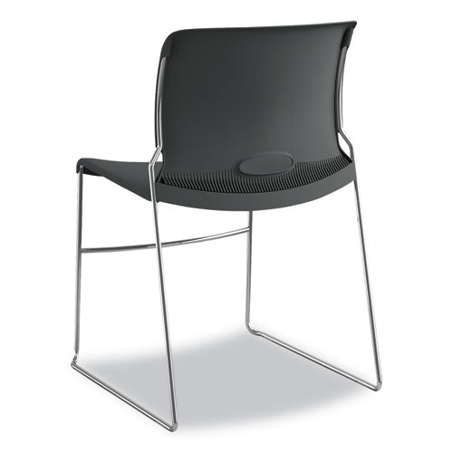 Image of HON® Olson Stacker High Density Chair, Supports Up to 300 lb, 17.75" Seat Height, Lava Seat, Lava Back, Chrome Base, 4/Carton
