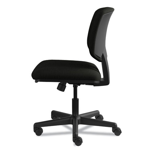 Image of HON® Volt Series Leather Task Chair With Synchro-Tilt, Supports Up To 250 Lb, 18" To 22.25" Seat Height, Black