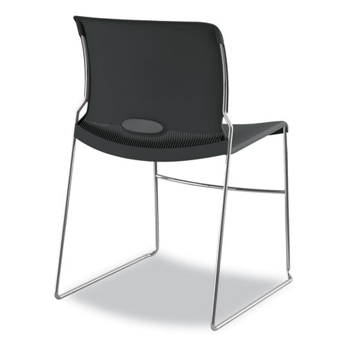 Image of HON® Olson Stacker High Density Chair, Supports Up to 300 lb, 17.75" Seat Height, Lava Seat, Lava Back, Chrome Base, 4/Carton