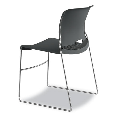 Image of HON® Olson Stacker High Density Chair, Supports Up to 300 lb, 17.75" Seat Height, Lava Seat, Lava Back, Chrome Base, 4/Carton