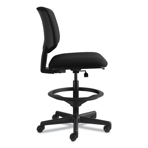 Image of HON® Volt Series Adjustable Task Stool, Supports Up To 275 Lb, 22.88" To 32.38" Seat Height, Black