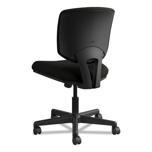 Image of HON® Volt Series Leather Task Chair With Synchro-Tilt, Supports Up To 250 Lb, 18" To 22.25" Seat Height, Black