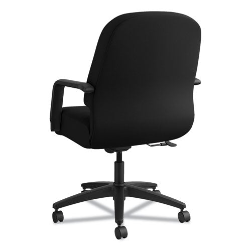 Image of HON® Pillow-Soft 2090 Series Managerial Mid-Back Swivel/tilt Chair, Supports Up To 300 Lb, 17" To 21" Seat Height, Black