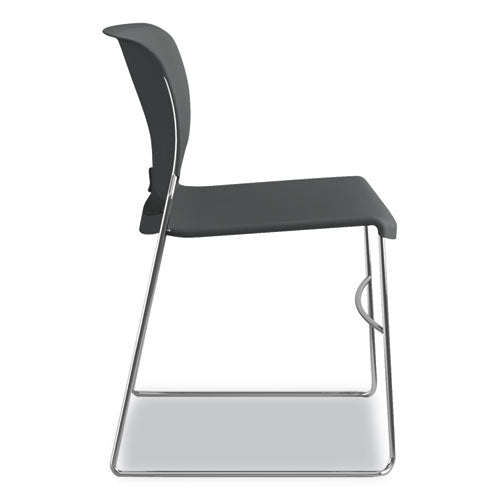Image of HON® Olson Stacker High Density Chair, Supports Up to 300 lb, 17.75" Seat Height, Lava Seat, Lava Back, Chrome Base, 4/Carton