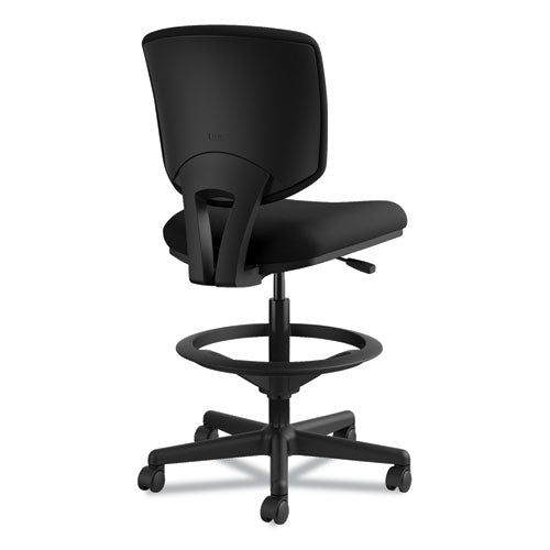 Image of HON® Volt Series Adjustable Task Stool, Supports Up To 275 Lb, 22.88" To 32.38" Seat Height, Black