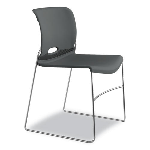 Image of HON® Olson Stacker High Density Chair, Supports Up to 300 lb, 17.75" Seat Height, Lava Seat, Lava Back, Chrome Base, 4/Carton