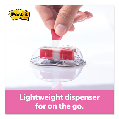 Image of Post-it® Flags Page Flags in Desk Grip Dispenser, 1 x 1.75, Red, 200/Dispenser