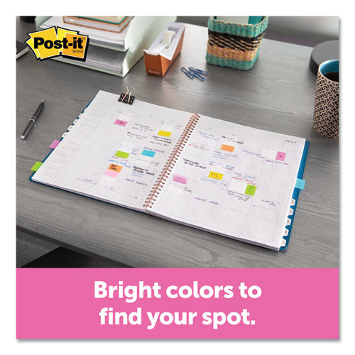 Image of Post-it® Flags Page Flags In Portable Dispenser, Assorted Brights, 60 Flags/pack