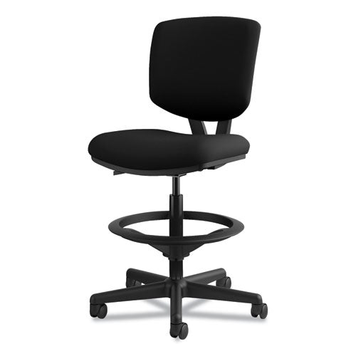 Image of HON® Volt Series Adjustable Task Stool, Supports Up To 275 Lb, 22.88" To 32.38" Seat Height, Black