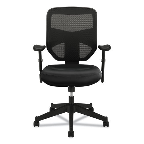 Image of HON® Vl531 Mesh High-Back Task Chair With Adjustable Arms, Supports Up To 250 Lb, 18" To 22" Seat Height, Black