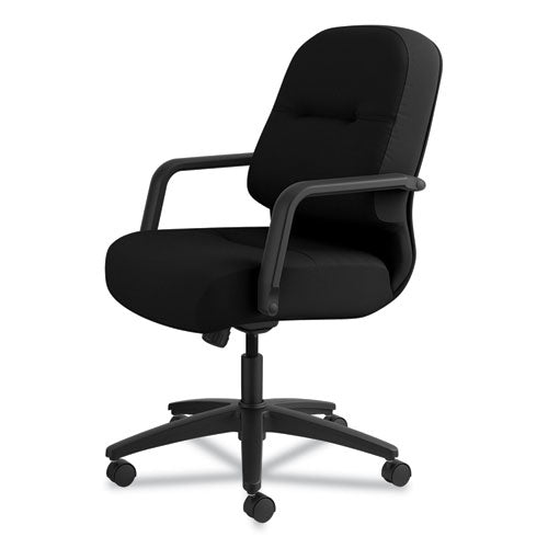 Image of HON® Pillow-Soft 2090 Series Managerial Mid-Back Swivel/tilt Chair, Supports Up To 300 Lb, 17" To 21" Seat Height, Black