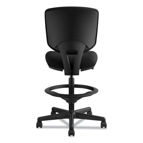 Image of HON® Volt Series Adjustable Task Stool, Supports Up To 275 Lb, 22.88" To 32.38" Seat Height, Black