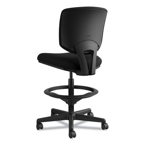 Image of HON® Volt Series Adjustable Task Stool, Supports Up To 275 Lb, 22.88" To 32.38" Seat Height, Black