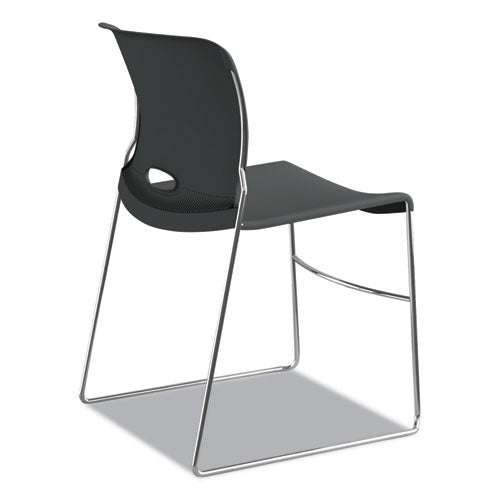 Image of HON® Olson Stacker High Density Chair, Supports Up to 300 lb, 17.75" Seat Height, Lava Seat, Lava Back, Chrome Base, 4/Carton