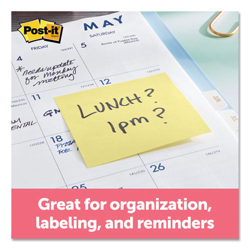 Image of Post-it® Notes Original Pads in Canary Yellow, Value Pack, 3" x 3", 100 Sheets/Pad, 24 Pads/Pack