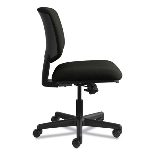 Image of HON® Volt Series Leather Task Chair, Supports Up To 250 Lb, 18" To 22.25" Seat Height, Black