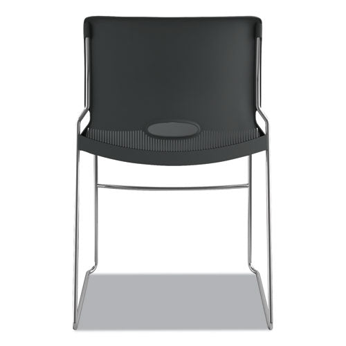 Image of HON® Olson Stacker High Density Chair, Supports Up to 300 lb, 17.75" Seat Height, Lava Seat, Lava Back, Chrome Base, 4/Carton