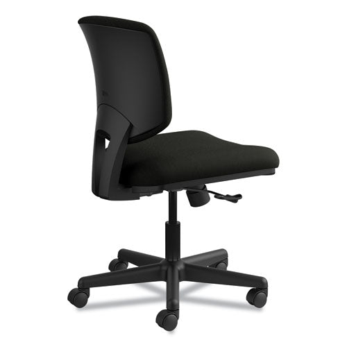 Image of HON® Volt Series Leather Task Chair, Supports Up To 250 Lb, 18" To 22.25" Seat Height, Black