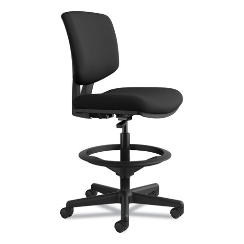 Image of HON® Volt Series Adjustable Task Stool, Supports Up To 275 Lb, 22.88" To 32.38" Seat Height, Black
