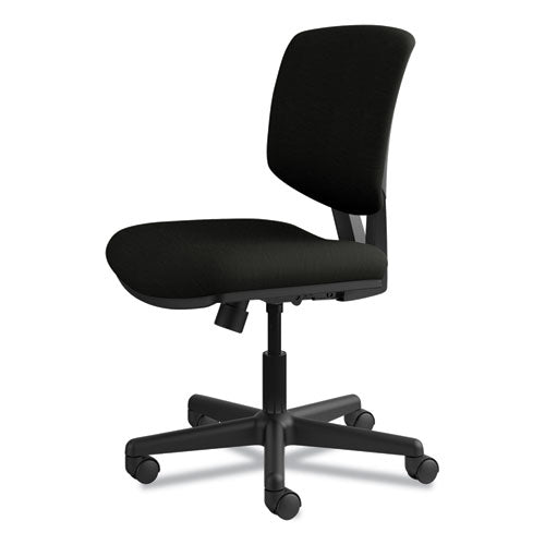 Image of HON® Volt Series Leather Task Chair With Synchro-Tilt, Supports Up To 250 Lb, 18" To 22.25" Seat Height, Black