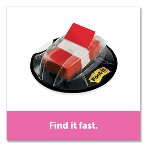 Image of Post-it® Flags Page Flags in Desk Grip Dispenser, 1 x 1.75, Red, 200/Dispenser