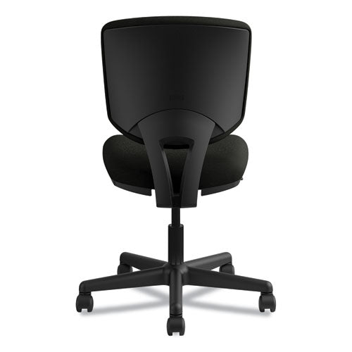 Image of HON® Volt Series Leather Task Chair With Synchro-Tilt, Supports Up To 250 Lb, 18" To 22.25" Seat Height, Black