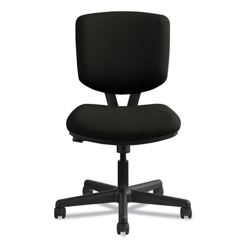 Image of HON® Volt Series Leather Task Chair With Synchro-Tilt, Supports Up To 250 Lb, 18" To 22.25" Seat Height, Black