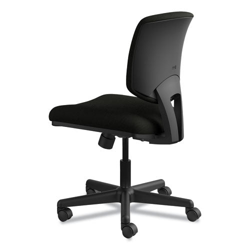 Image of HON® Volt Series Leather Task Chair, Supports Up To 250 Lb, 18" To 22.25" Seat Height, Black