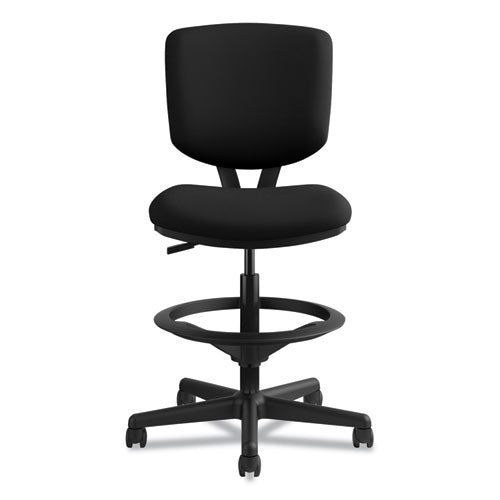 Image of HON® Volt Series Adjustable Task Stool, Supports Up To 275 Lb, 22.88" To 32.38" Seat Height, Black