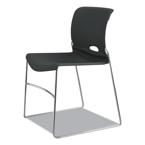 Image of HON® Olson Stacker High Density Chair, Supports Up to 300 lb, 17.75" Seat Height, Lava Seat, Lava Back, Chrome Base, 4/Carton