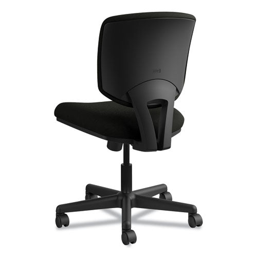 Image of HON® Volt Series Leather Task Chair, Supports Up To 250 Lb, 18" To 22.25" Seat Height, Black