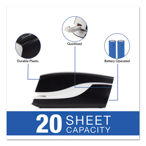 Image of Swingline® Breeze Automatic Stapler, 20-Sheet Capacity, Black