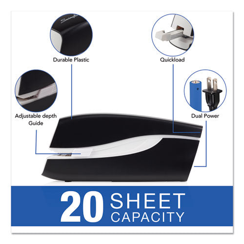 Image of Swingline® Portable Electric Stapler, 20-Sheet Capacity, Black