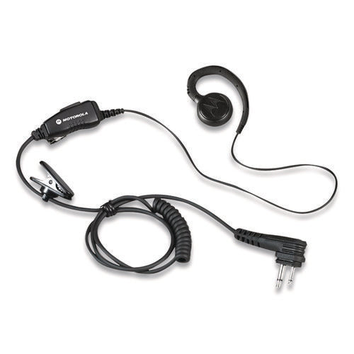Image of Motorola® Swivel Monaural Over The Ear Earpiece with In-Line Microphone and Push-To-Talk, Black