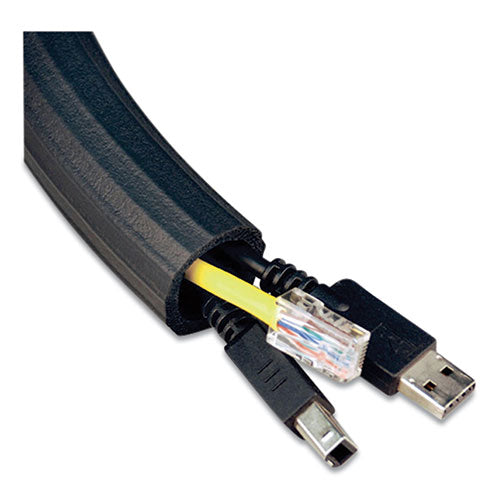 Image of UT Wire® Flexi Cable Wrap, 0.5" To 1" X 12 Ft, Black