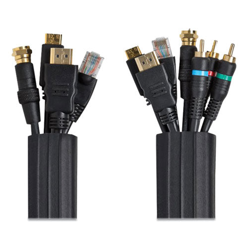 Image of UT Wire® Flexi Cable Wrap, 0.5" To 1" X 12 Ft, Black